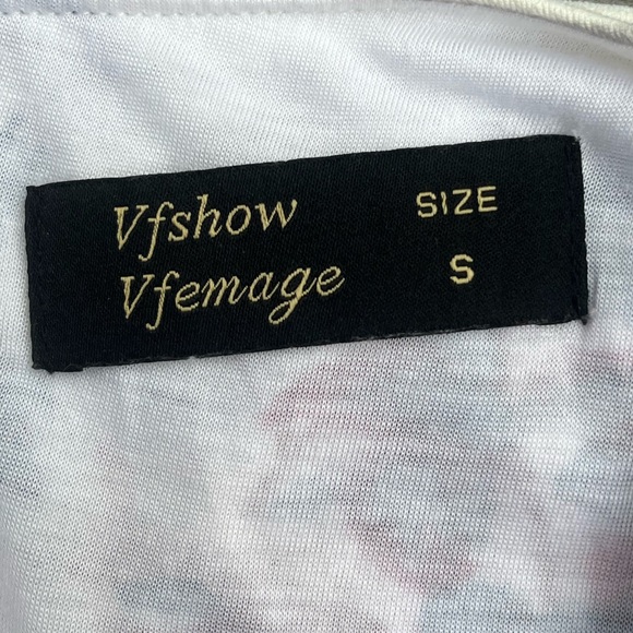 Vfshow; White&Pink Foral; Mermaid Style Dress; Mint Condition; NWOT; Size Small - Picture 7 of 8